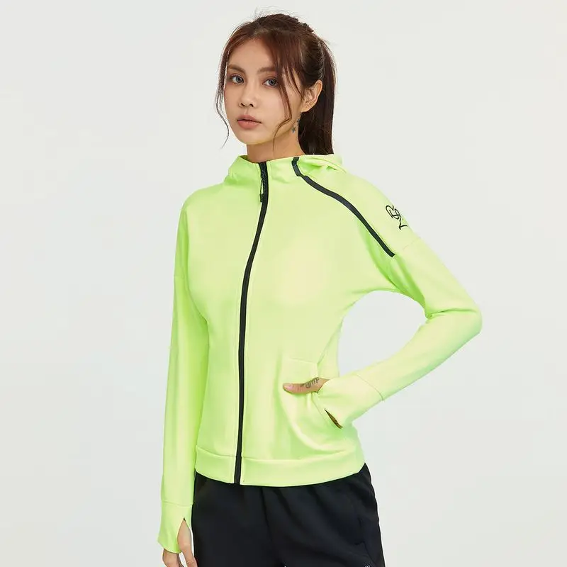 Fitness-Clothes-for-Women-Autumn-Winter-New-Zipper-Tight-fitting-Long-sleeved-Sports-Jacket-Running-Training Zipper Tight-fitting Breathable Jacket - Image 1