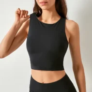 High Impact Plus Size Cross Back Activewear Tank Tops - Image 2