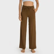 Wide Leg High Waist Casual Flare Pants - Image 2