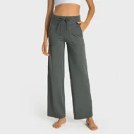 Wide Leg High Waist Casual Flare Pants - Image 3