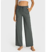 Wide Leg High Waist Casual Flare Pants - Image 5