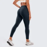 High Waisted Matte Pants with Pockets - Image 2