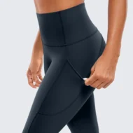 High Waisted Matte Pants with Pockets