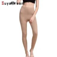 Solid Mulberry Silk Mid Waist Legging - Image 2