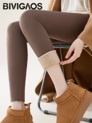 Tight-Fit Velvet Thickened Elastic Warm legging - Image 4