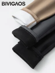 High-Grade Fleece PU Leather Leggings - Image 7