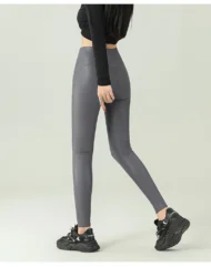 High-Grade Fleece PU Leather Leggings